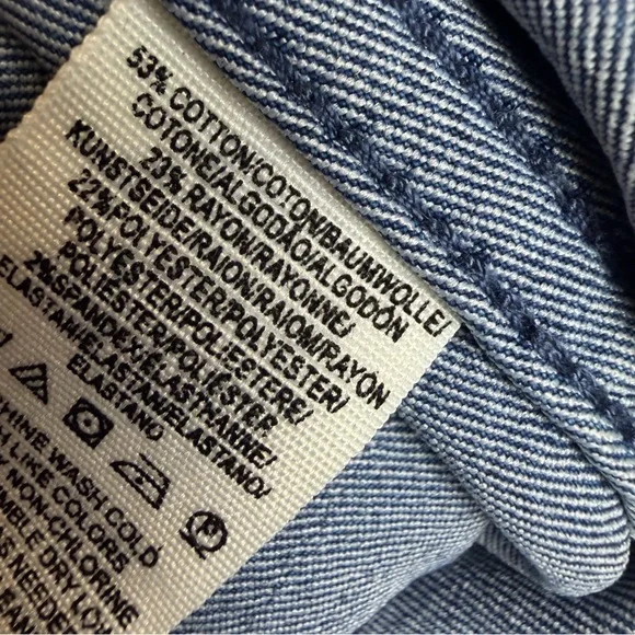 Free People Two Toned Panel Denim Mini Skirt size 0 - Picture 4 of 5